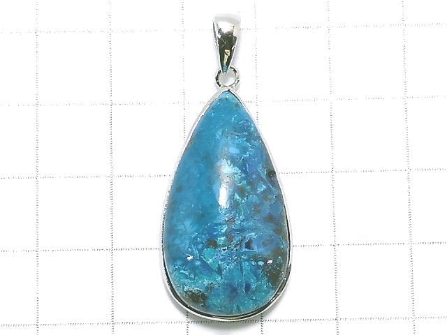 [Video][One of a kind] Chrysocolla AAA Pendant Silver925 NO.16