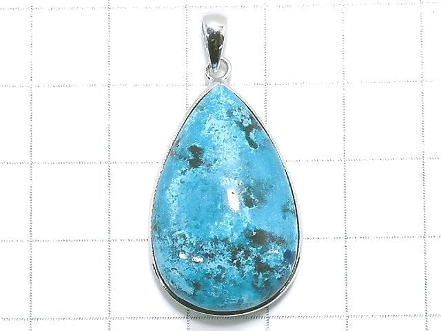 [Video][One of a kind] Chrysocolla AAA Pendant Silver925 NO.18