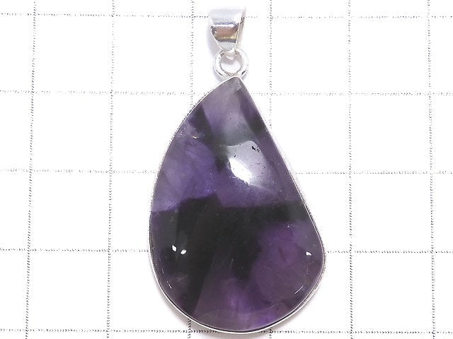 [Video][One of a kind] Trapiche Amethyst Pendant Silver925 NO.9