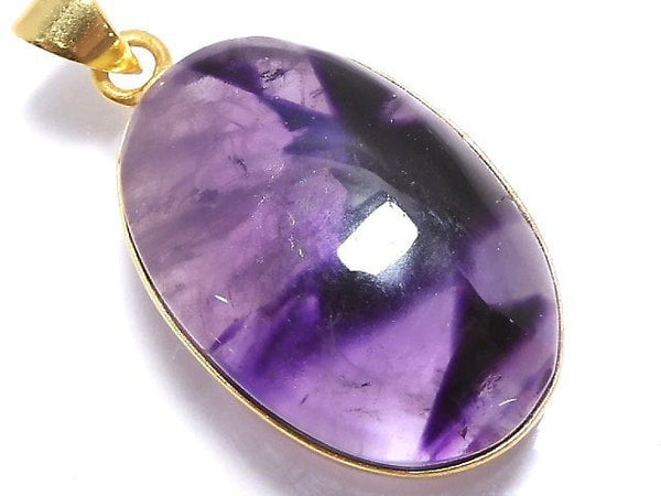 [Video][One of a kind] Trapiche Amethyst Pendant 18KGP NO.16