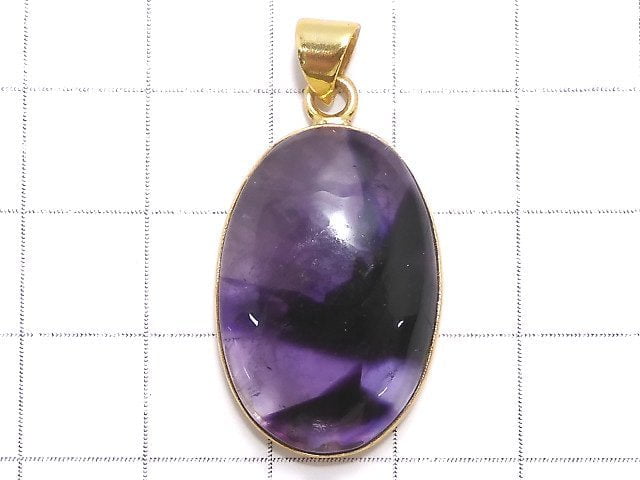 [Video][One of a kind] Trapiche Amethyst Pendant 18KGP NO.16