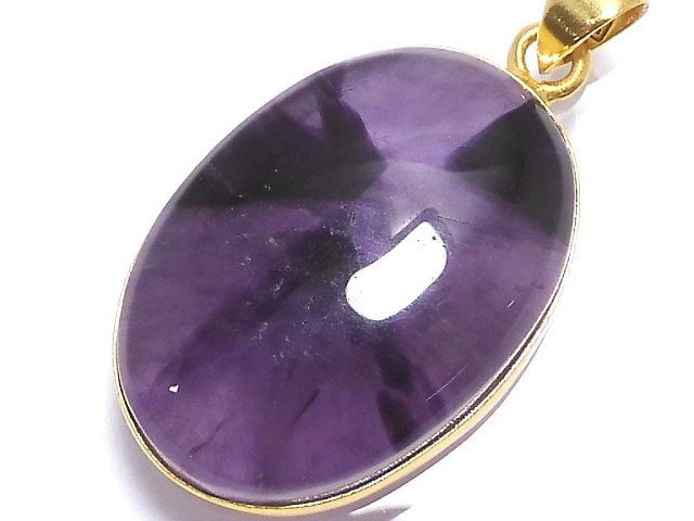 [Video][One of a kind] Trapiche Amethyst Pendant 18KGP NO.18