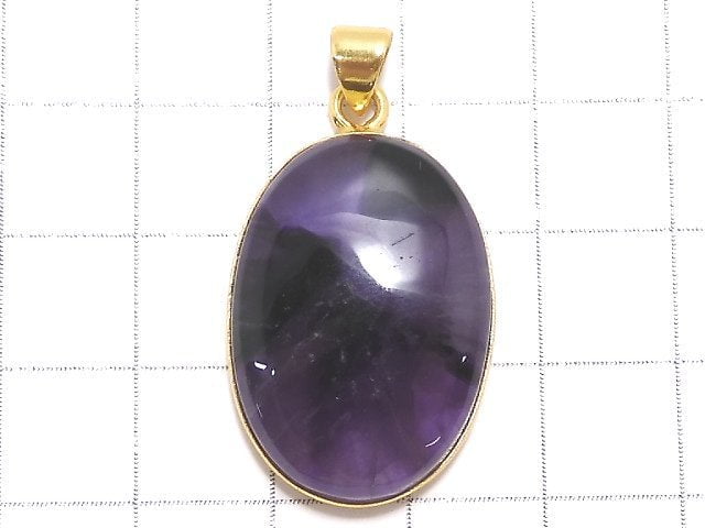 [Video][One of a kind] Trapiche Amethyst Pendant 18KGP NO.18