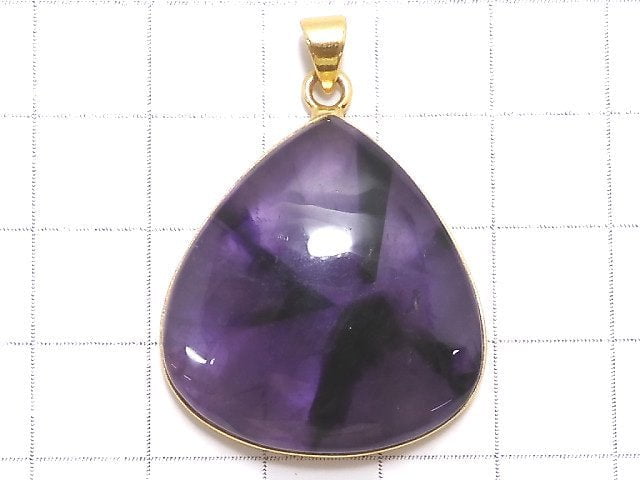 [Video][One of a kind] Trapiche Amethyst Pendant 18KGP NO.20