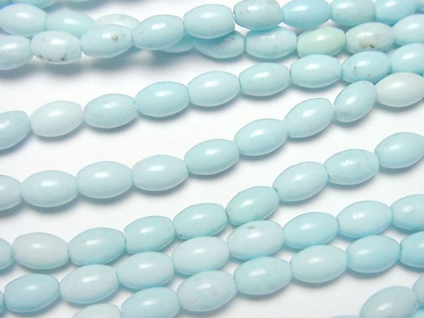 [Video]Magnesite Turquoise Rice 6x4x4mm 1strand beads (aprx.15inch/38cm)