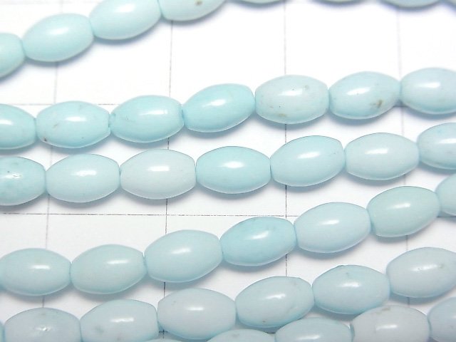 [Video]Magnesite Turquoise Rice 6x4x4mm 1strand beads (aprx.15inch/38cm)