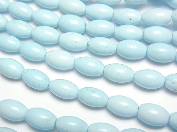 [Video]Magnesite Turquoise Rice 8x5x5mm 1strand beads (aprx.15inch/38cm)