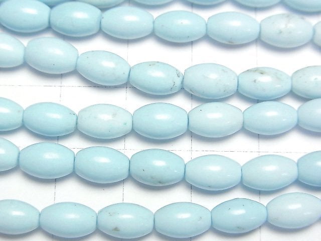 [Video]Magnesite Turquoise Rice 8x5x5mm 1strand beads (aprx.15inch/38cm)