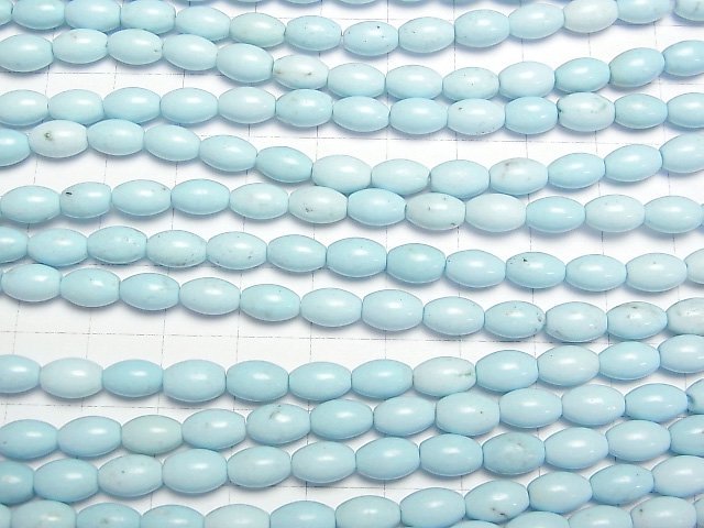 [Video]Magnesite Turquoise Rice 8x5x5mm 1strand beads (aprx.15inch/38cm)