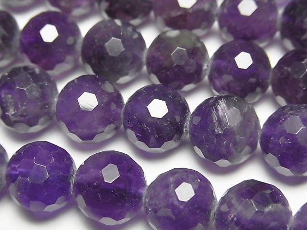 [Video] High Quality! Amethyst AA 128Faceted Round 10mm 1strand beads (aprx.15inch/37cm)