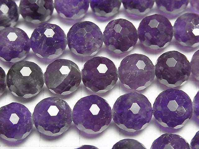 [Video] High Quality! Amethyst AA 128Faceted Round 10mm 1strand beads (aprx.15inch/37cm)