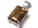 [Video][One of a kind] High Quality Brandy Quartz AAA Faceted Pendant Silver925 NO.12