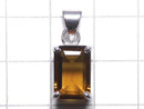 [Video][One of a kind] High Quality Brandy Quartz AAA Faceted Pendant Silver925 NO.12