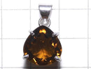 [Video][One of a kind] High Quality Brandy Quartz AAA Faceted Pendant Silver925 NO.20