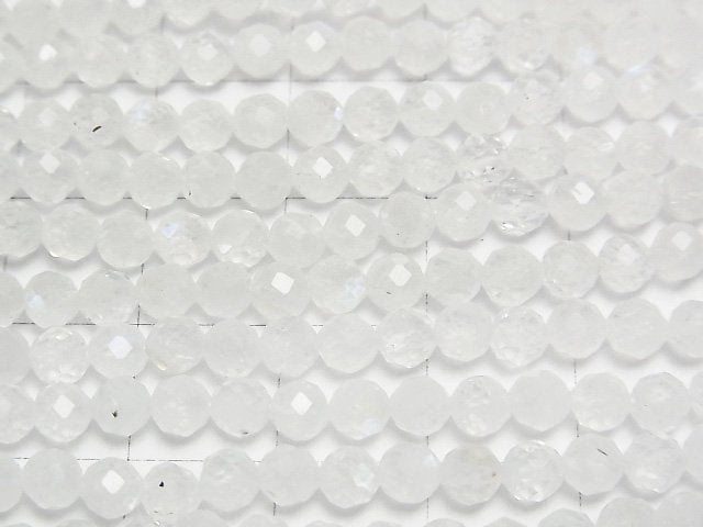 [Video]High Quality! Rainbow Moonstone AA++ Faceted Round 4mm 1strand beads (aprx.15inch/37cm)