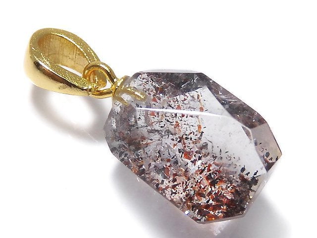 [Video][One of a kind] High Quality Lepidocrocite in Quartz AAA Pendant 18KGP NO.2