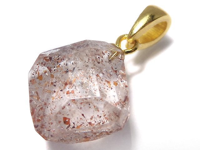 [Video][One of a kind] High Quality Lepidocrocite in Quartz AAA Pendant 18KGP NO.4