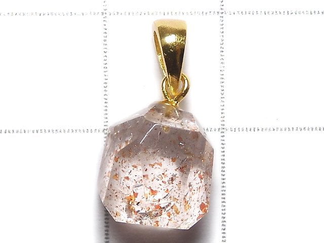 [Video][One of a kind] High Quality Lepidocrocite in Quartz AAA Pendant 18KGP NO.5