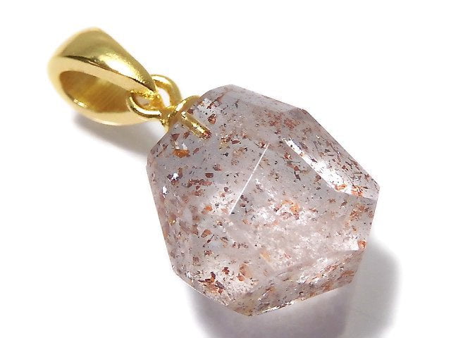 [Video][One of a kind] High Quality Lepidocrocite in Quartz AAA Pendant 18KGP NO.7