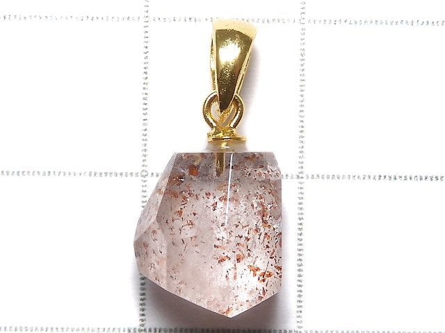 [Video][One of a kind] High Quality Lepidocrocite in Quartz AAA Pendant 18KGP NO.7