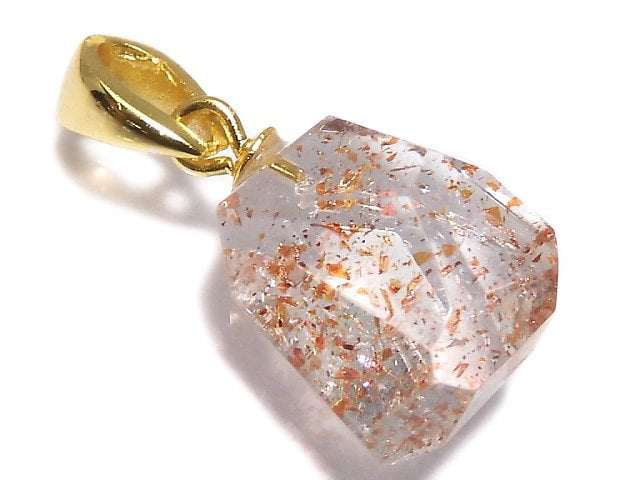 [Video][One of a kind] High Quality Lepidocrocite in Quartz AAA Pendant 18KGP NO.9