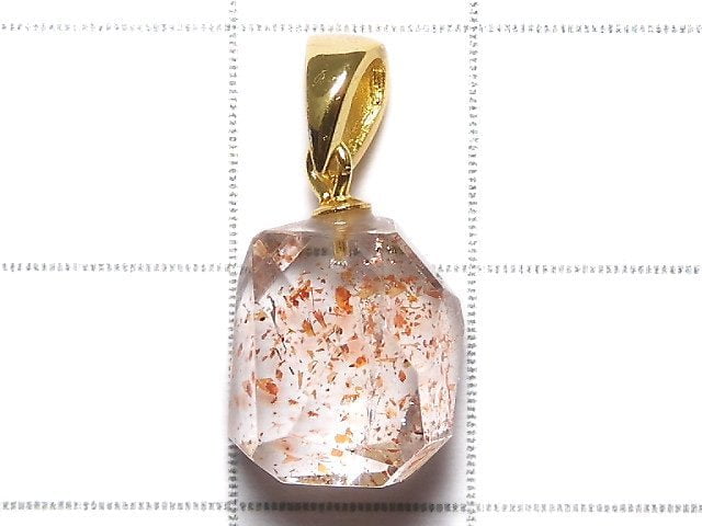 [Video][One of a kind] High Quality Lepidocrocite in Quartz AAA Pendant 18KGP NO.9