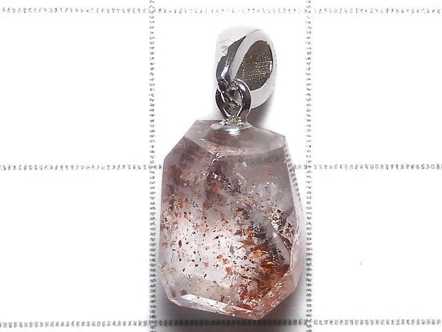 [Video][One of a kind] High Quality Lepidocrocite in Quartz AAA Pendant Silver925 NO.14