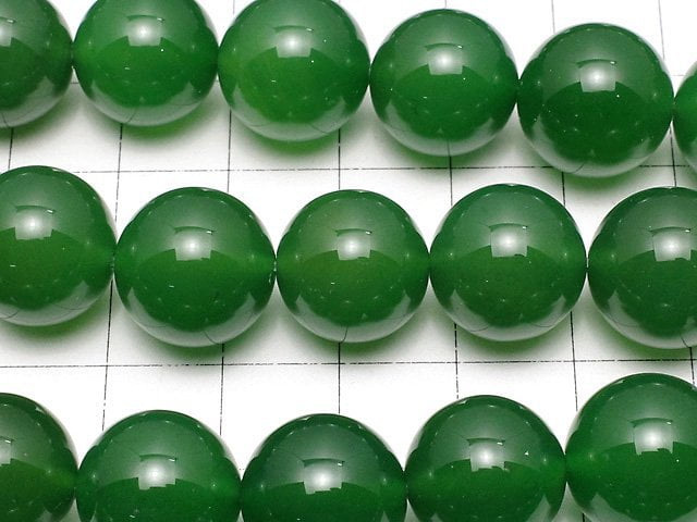 Green Onyx AAA Round 14mm half or 1strand beads (aprx.15inch/36cm)