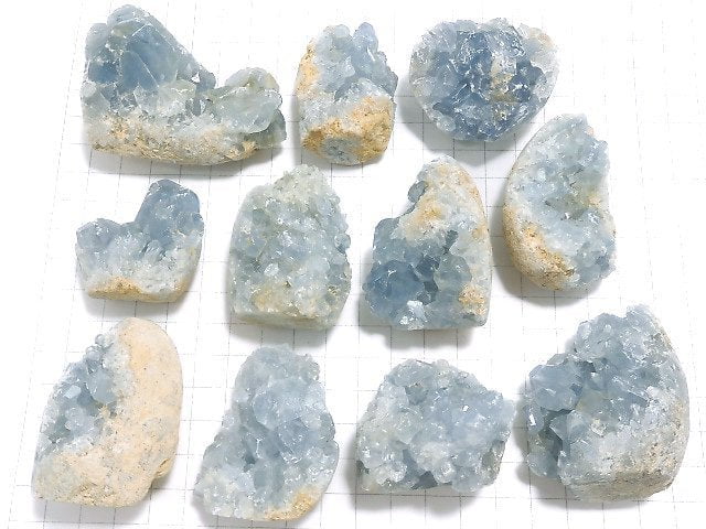 [Video][One of a kind] Celestite Cluster 11pcs Set NO.3