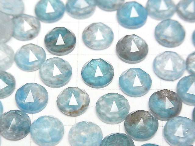 [Video] Apatite x Crystal AAA Round Rose Cut 8x8mm 2pcs