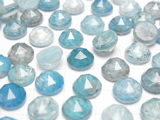 [Video] Apatite x Crystal AAA Round Rose Cut 10x10mm 2pcs