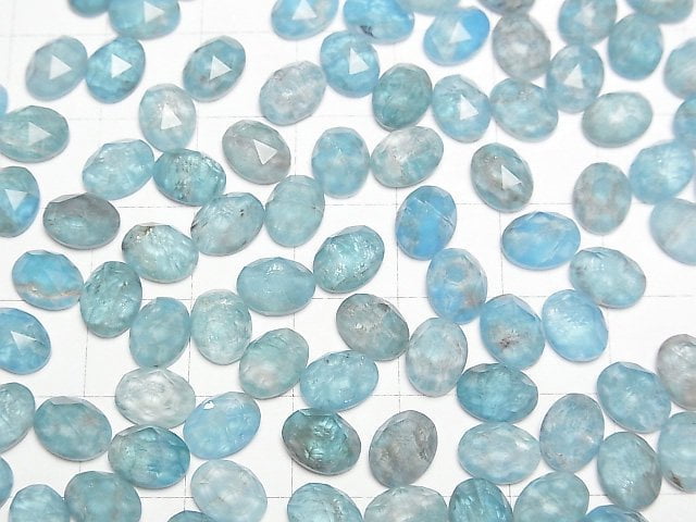 [Video] Apatite x Crystal AAA Oval Rose Cut 8x6mm 3pcs