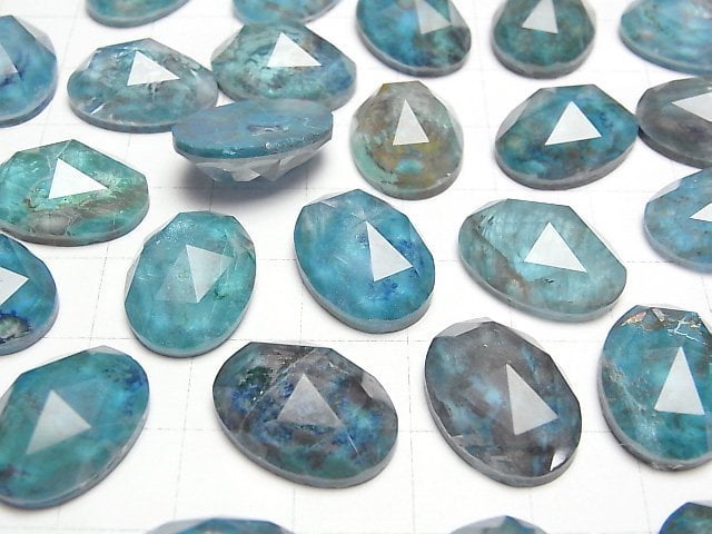 [Video] Chrysocolla x Crystal AAA Oval Rose Cut 18x13mm 1pc