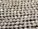 [Video] Fresh Water Pearl AA++ Baroque 8-10mm White 1strand beads (aprx.14inch/34cm)
