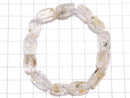 [Video][One of a kind] Oil in Quartz Faceted Nugget Bracelet NO.1