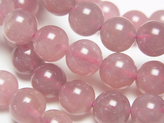 [Video] Madagascar Deep Rose Quartz AA++ Round 8mm Bracelet