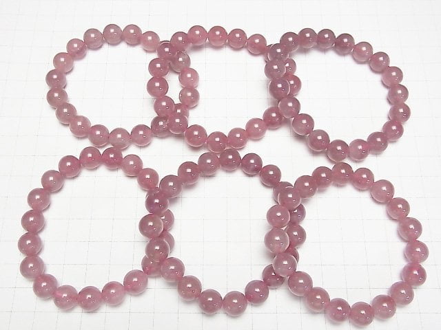 [Video] Madagascar Deep Rose Quartz AA++ Round 10mm Bracelet