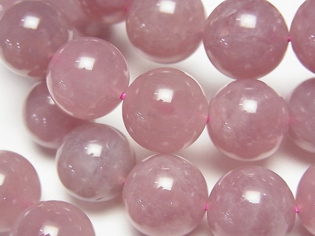 [Video] Madagascar Deep Rose Quartz AA++ Round 12mm Bracelet