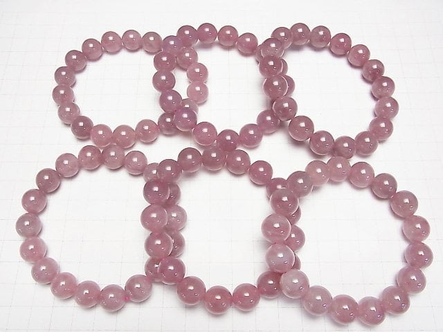 [Video] Madagascar Deep Rose Quartz AA++ Round 12mm Bracelet