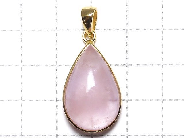 [Video][One of a kind] Morganite AAA Pendant 18KGP NO.112