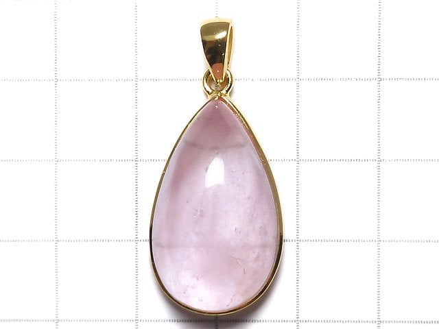 [Video][One of a kind] Morganite AAA Pendant 18KGP NO.114