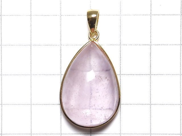 [Video][One of a kind] Morganite AAA Pendant 18KGP NO.118