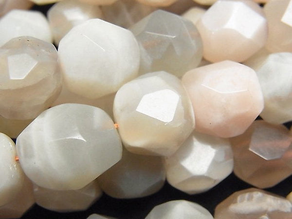 [Video] Multicolor Moonstone AA Faceted Nugget half or 1strand beads (aprx.15inch/37cm)