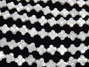 [Video] High-quality White Shell (Silver-lip Oyster) Clover (Both Side Finish) 8x8x4mm 1/4 or 1-strand beads (approx. 15 inches/38 cm)