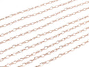14KGF Pink Gold Filled Figaro (Long and Short) Chain 2.1mm 10cm
