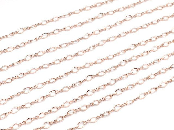 14KGF Pink Gold Filled Figaro (Long and Short) Chain 2.1mm 10cm