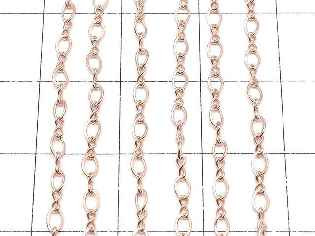 14KGF Pink Gold Filled Figaro (Long and Short) Chain 2.1mm 10cm