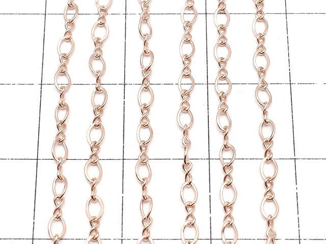 14KGF Pink Gold Filled Figaro (Long and Short) Chain 2.1mm 10cm