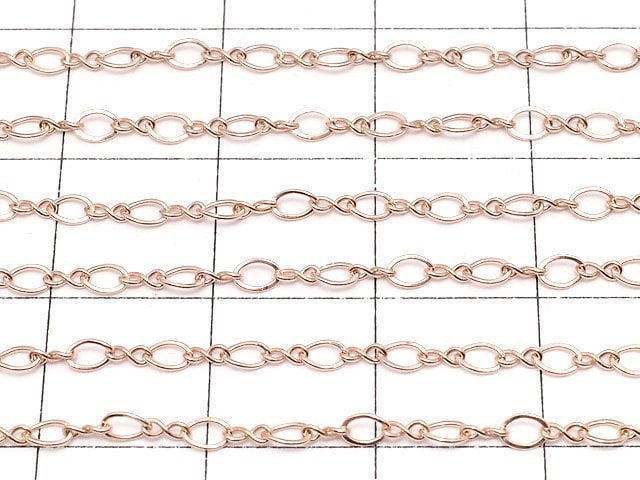 14KGF Pink Gold Filled Figaro (Long and Short) Chain 2.1mm 10cm