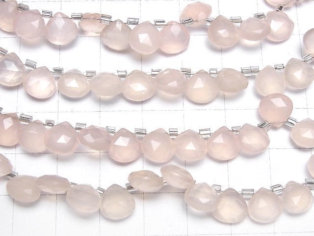 [Video]High Quality Pink Chalcedony AAA Chestnut Faceted Briolette 8x8mm half or 1strand (28pcs)